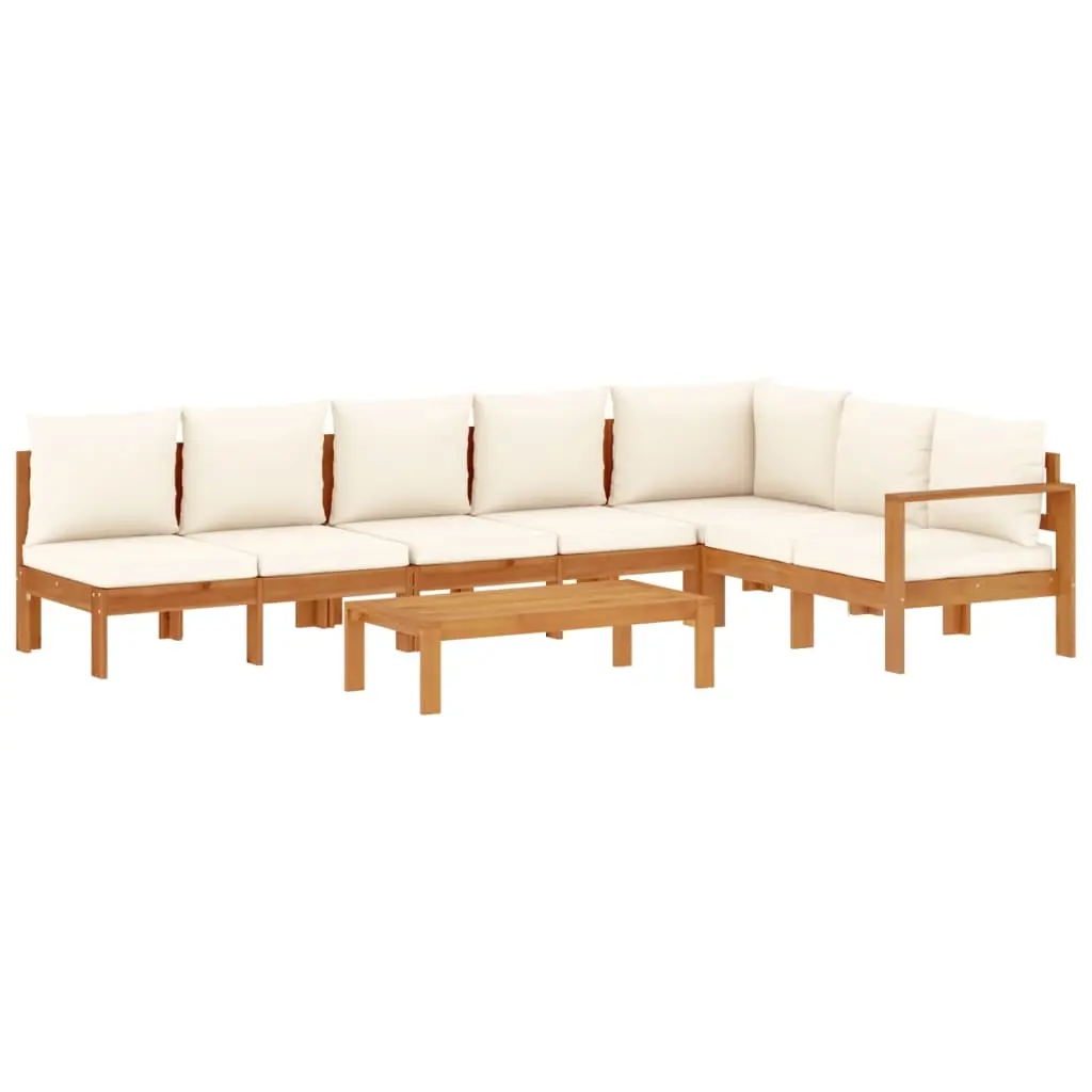 5 Piece Garden Sofa Set with Cushions Solid Wood Acacia 3214859 - Furniture