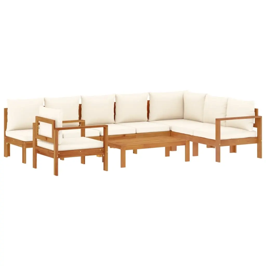 6 Piece Garden Sofa Set with Cushions Solid Wood Acacia 3214860 - Furniture