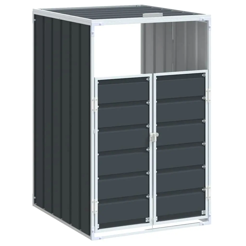 Wheelie Bin Storage for Single Bin Anthracite 72x81x115 cm Steel 4006173 - Home & Garden