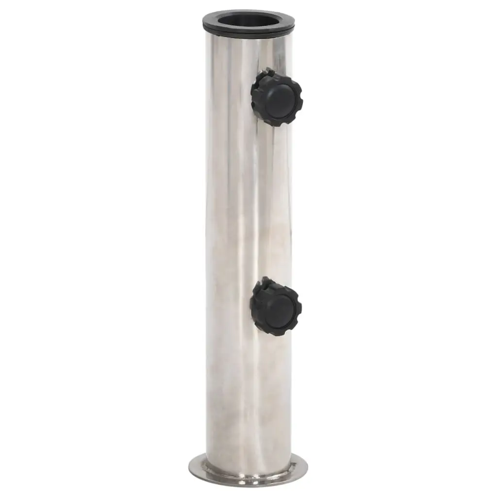 Parasol Base for Ø38/48 mm Pole Silver Stainless Steel 4003375 - Home & Garden