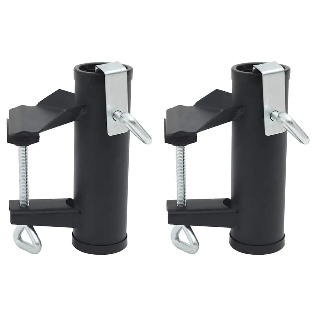 Umbrella Clamps for Balcony 2 pcs 25-38 mm Steel 4003383