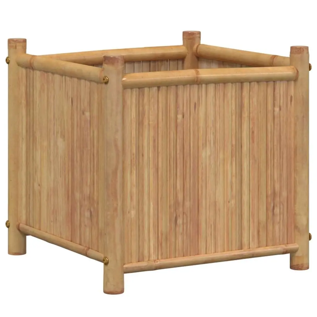 Planter 40x40x40 cm Bamboo 366464 - Home & Garden