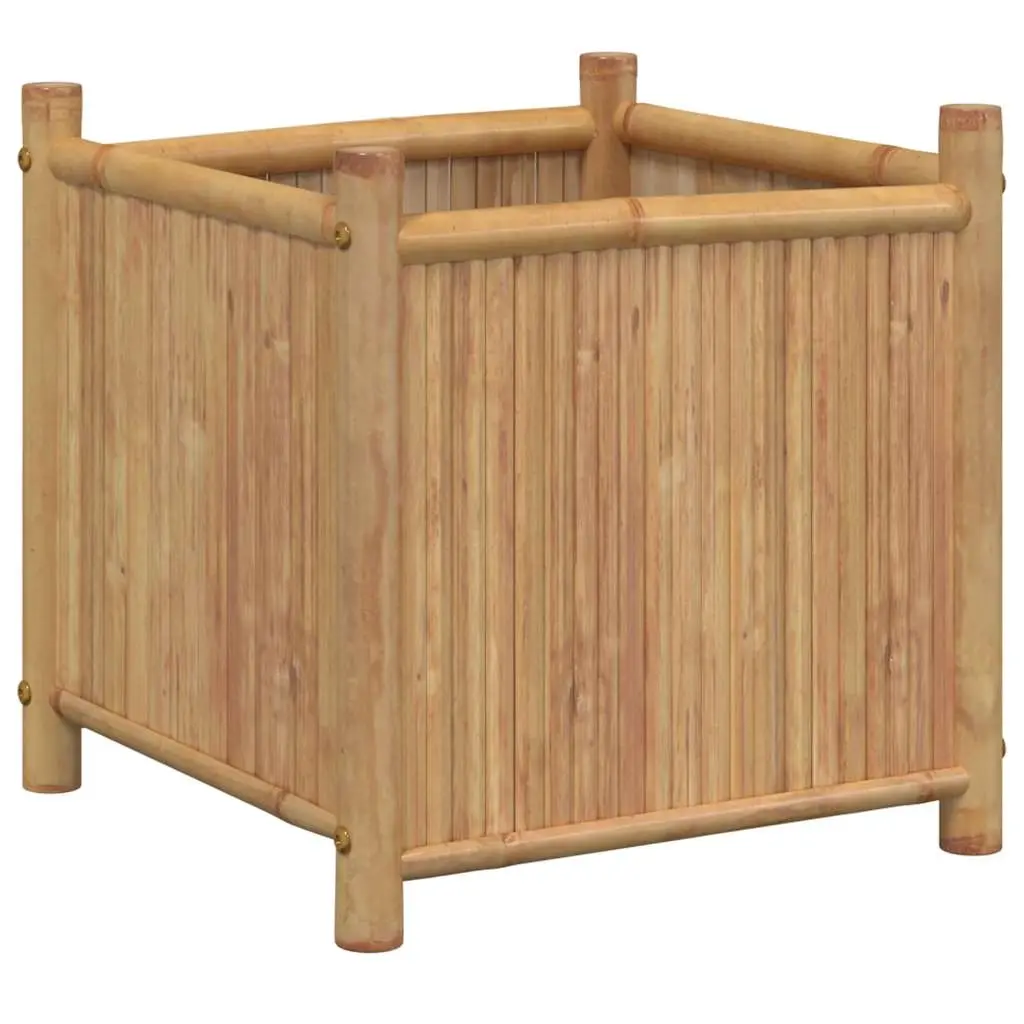 Planter 50x50x50 cm Bamboo 366465 - Home & Garden
