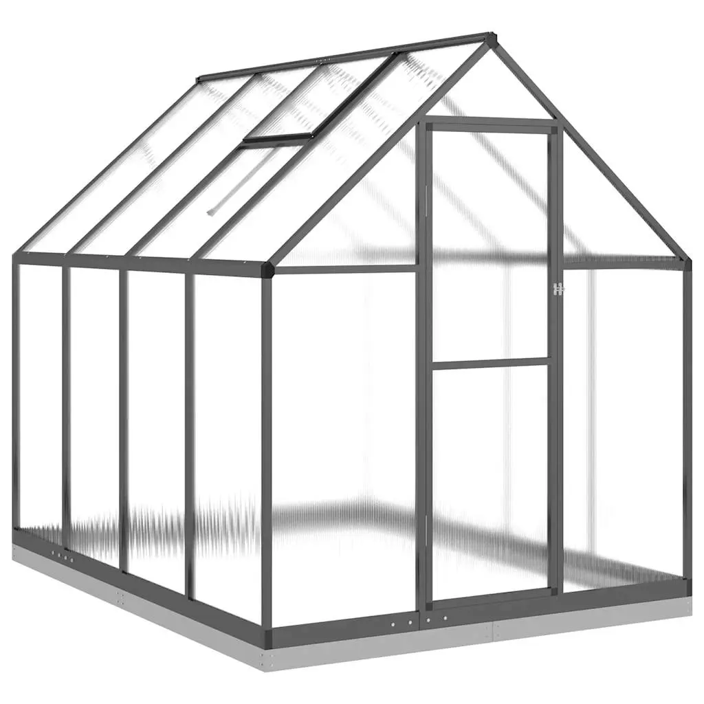 Greenhouse with Base Frame Anthracite 224x169x202 cm Aluminium 3266325 - Home & Garden