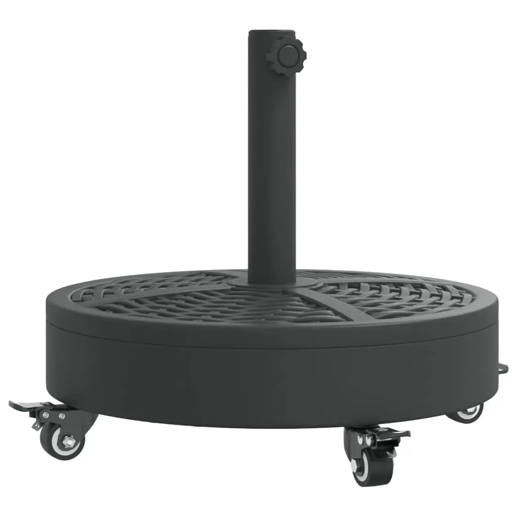 Parasol Base with Wheels for Ø38 / 48 mm Poles 27 kg Round 4007985 - Home & Garden