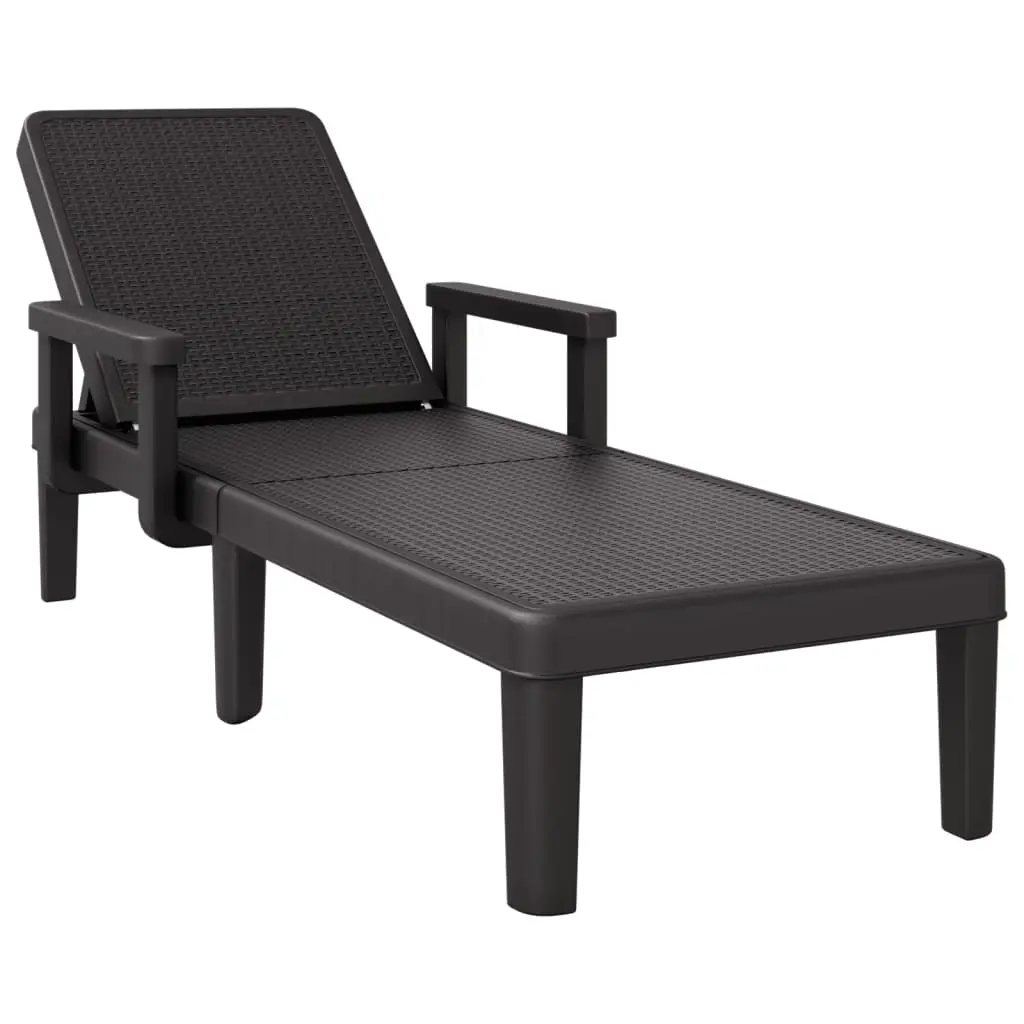 4-Way Height Adjustable Sun Lounger 155.5x57x28 cm Polypropylene 4008102