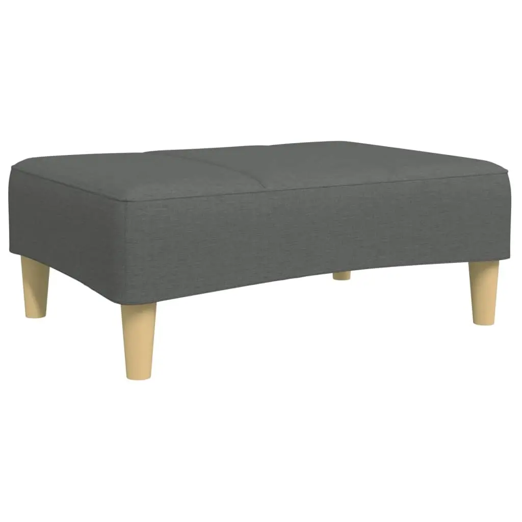 Footstool Dark Grey 77x55x31 cm Fabric 4007372 - Furniture