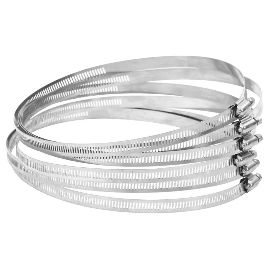 Hose Clamps 6 pcs 91-165 mm 304 Stainless Steel 4008075