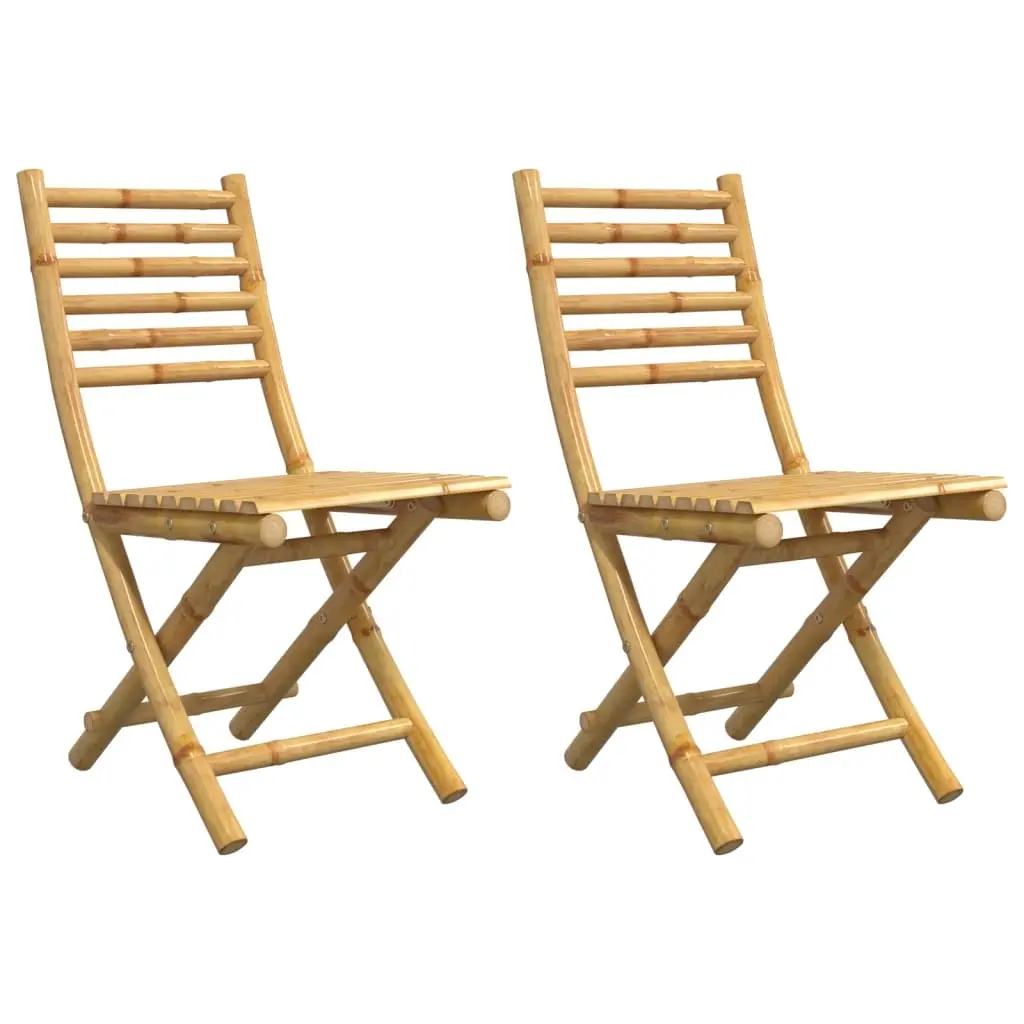 Folding Garden Chairs 2 pcs 43x54x88 cm Bamboo 368039 - Furniture