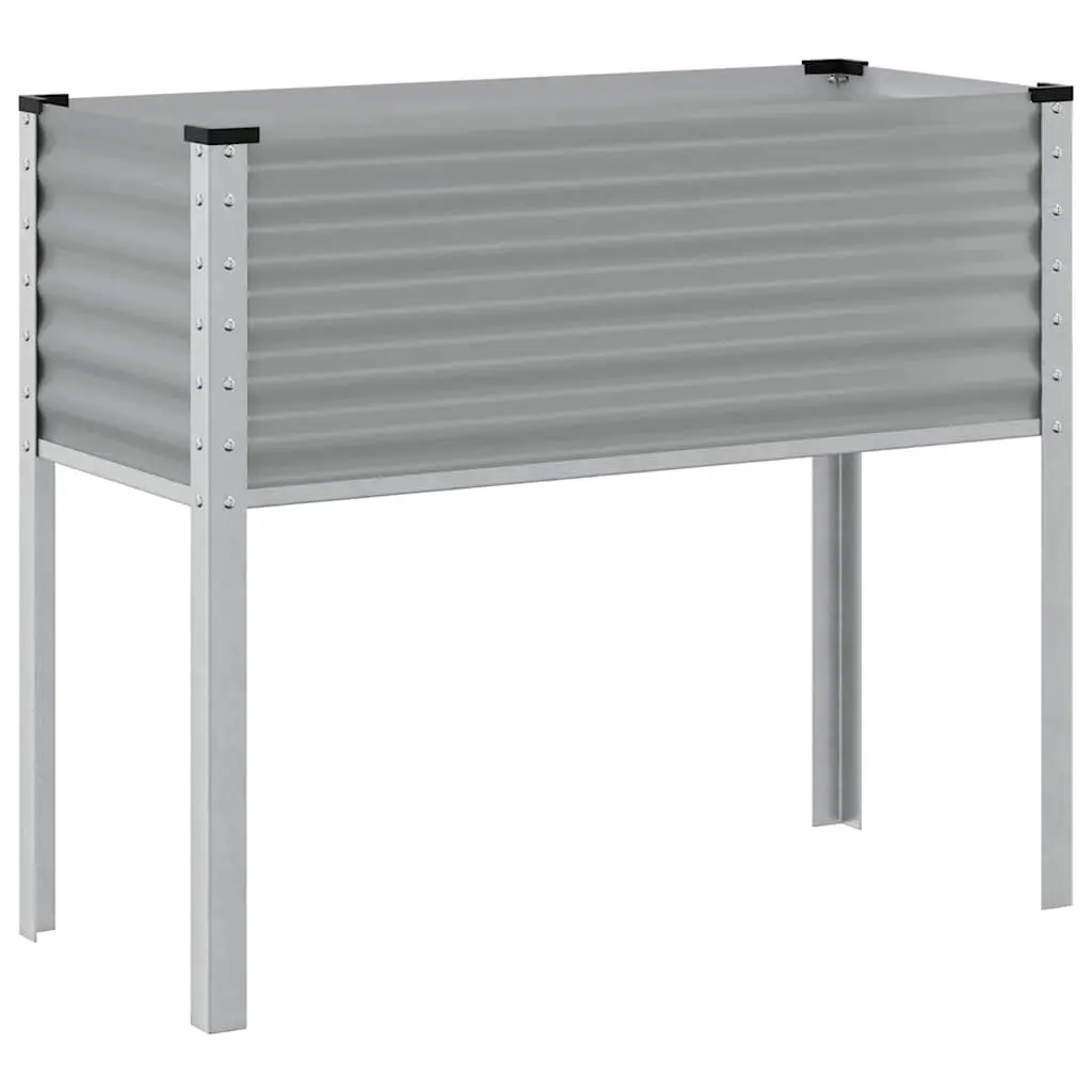 Garden Planter Grey 100x45x90 cm Steel 4008970 - Home & Garden