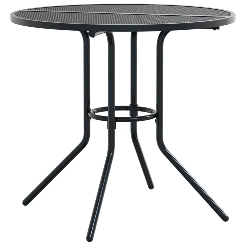 Patio Table Round Anthracite Ø80x72.5 cm Powder-coated Steel 4009263