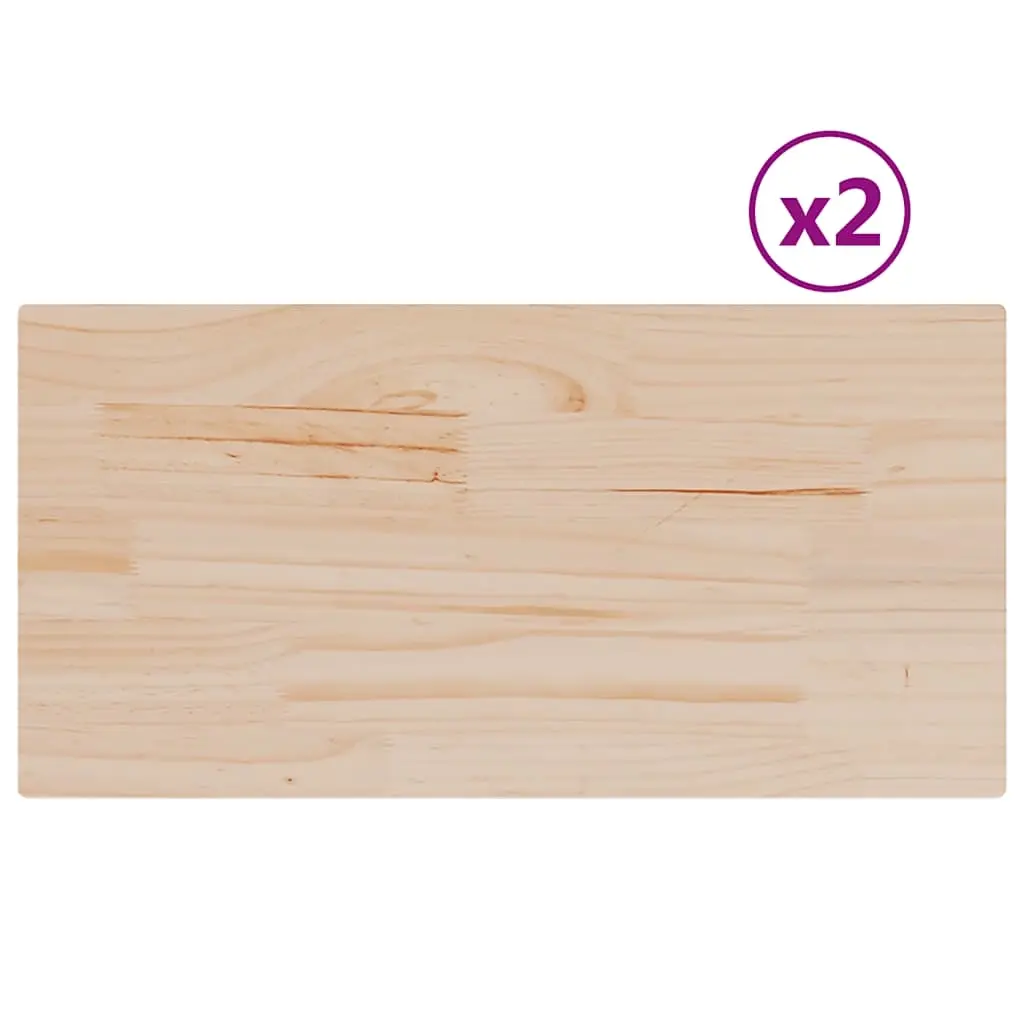 Table Tops 2 pcs 70x35x1.7 cm Rectangular Solid Wood Pine 847412 - Furniture
