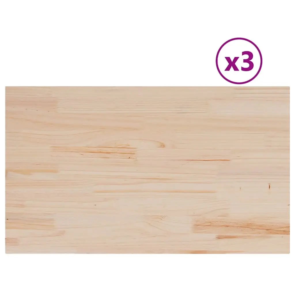Table Tops 3 pcs 80x47x1.7 cm Rectangular Solid Wood Pine 847419 - Furniture