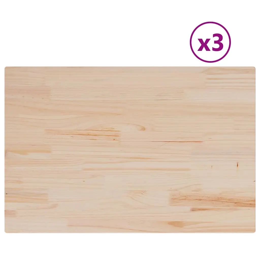 Table Tops 3 pcs 80x53x1.7 cm Rectangular Solid Wood Pine 847420 - Furniture