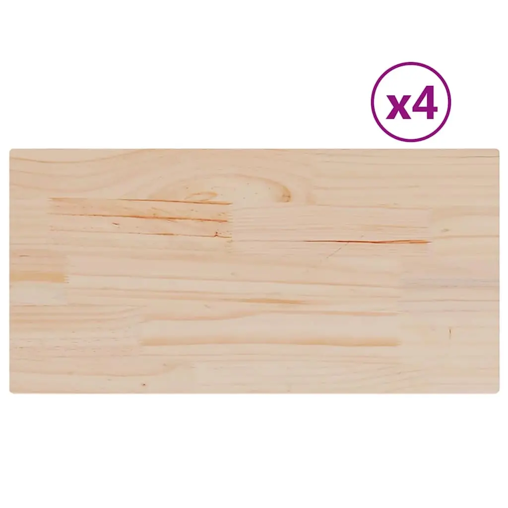 Table Tops 4 pcs 90x45x1.7 cm Rectangular Solid Wood Pine 847421 - Furniture