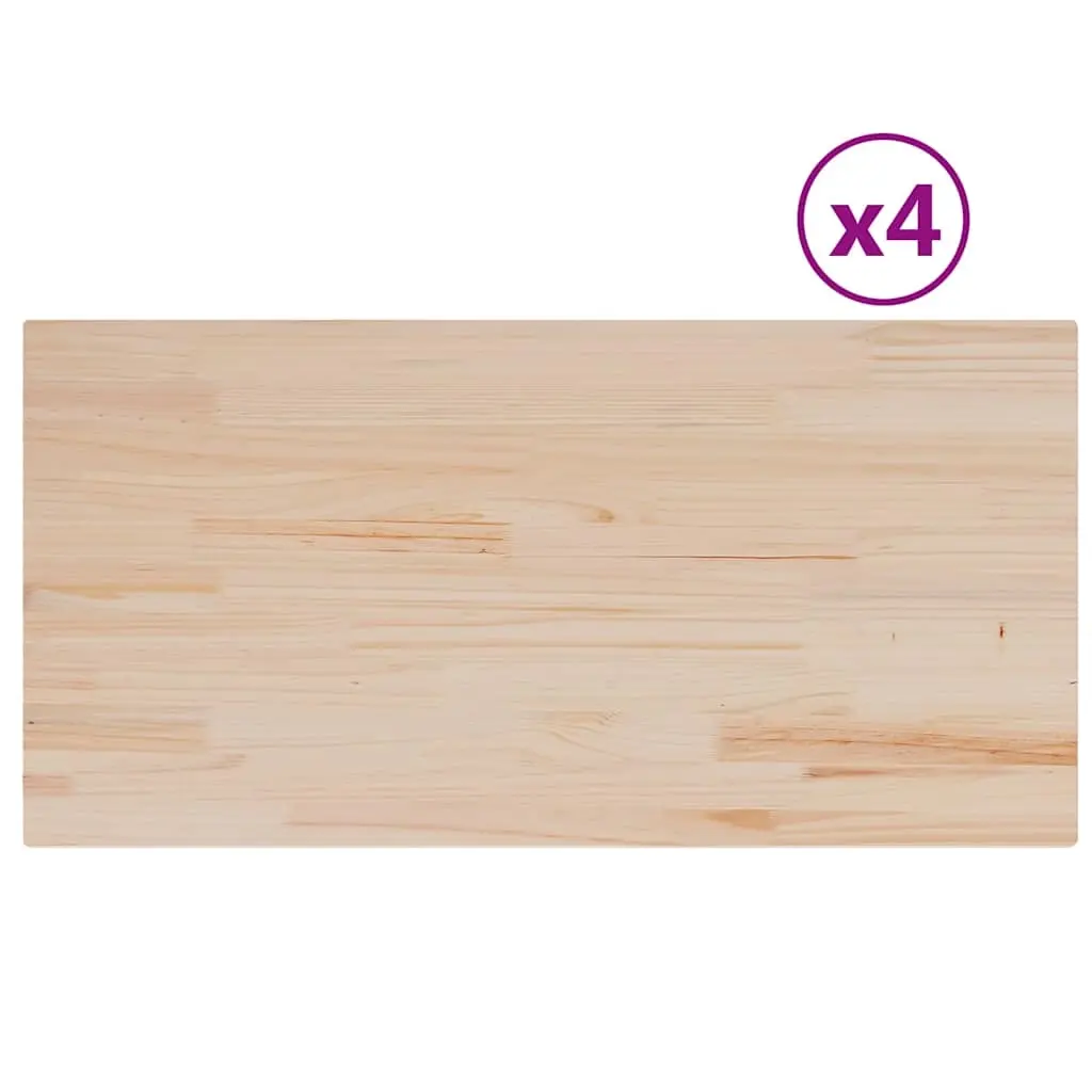 Table Tops 4 pcs 100x50x1.7 cm Rectangular Solid Wood Pine 847422 - Furniture