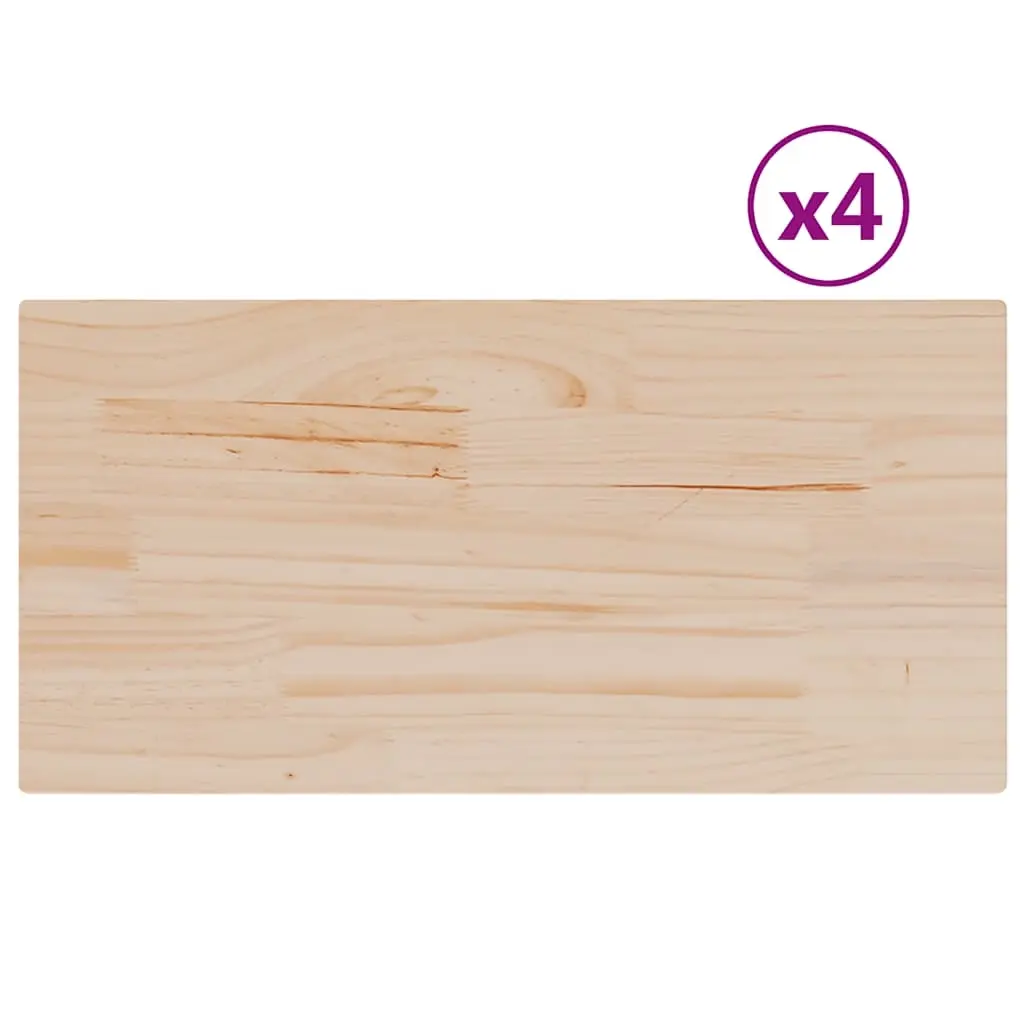 Table Tops 4 pcs 90x45x2.5 cm Rectangular Solid Wood Pine 847435 - Furniture