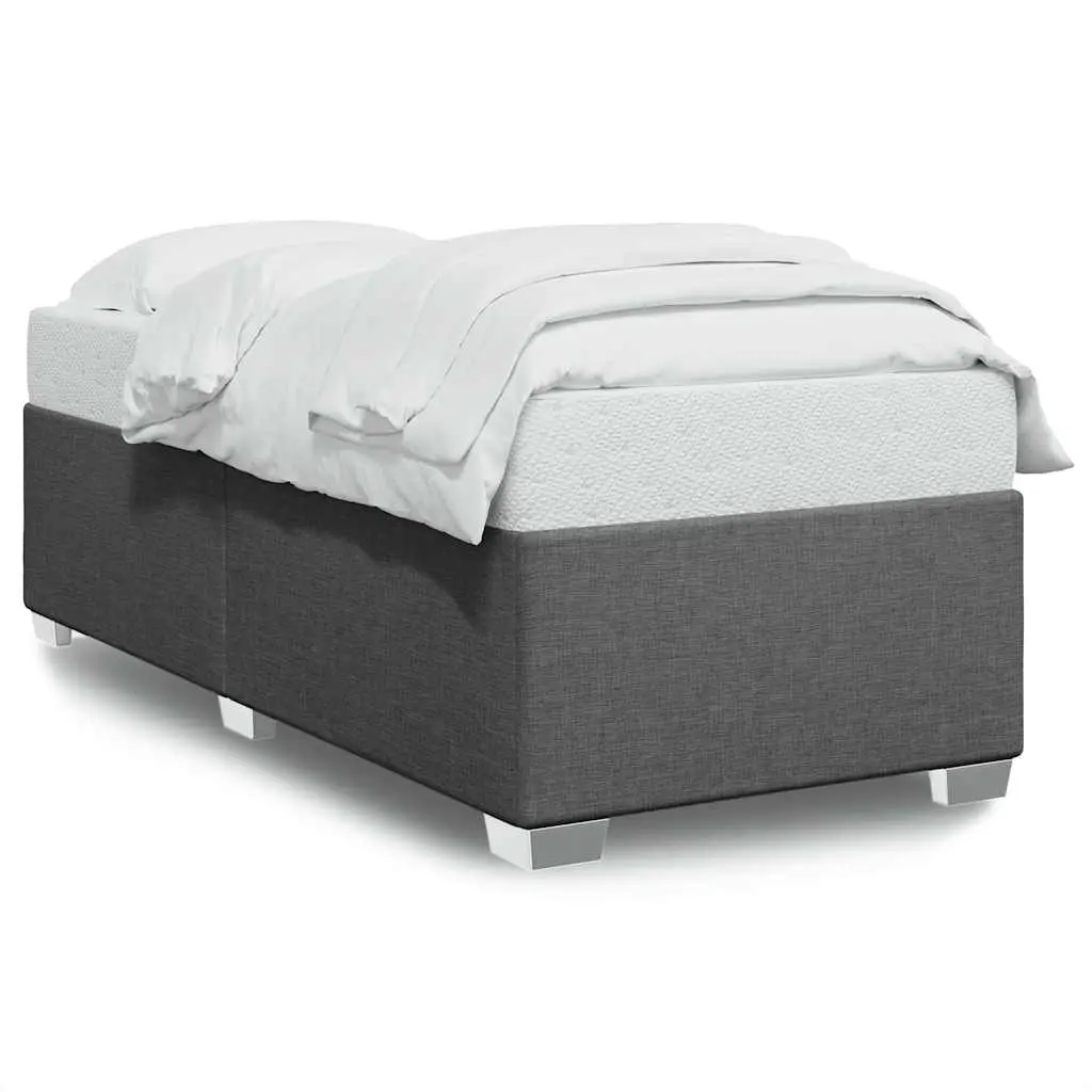 Bed Frame without Mattress Dark Grey King Single Fabric 3284526 - Furniture