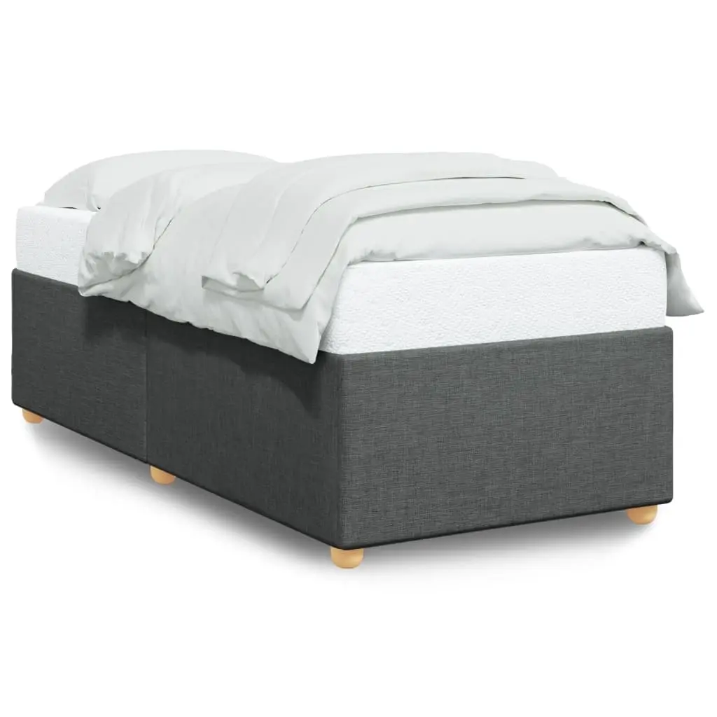 Bed Frame without Mattress Dark Grey King Single Fabric 3284784 - Furniture
