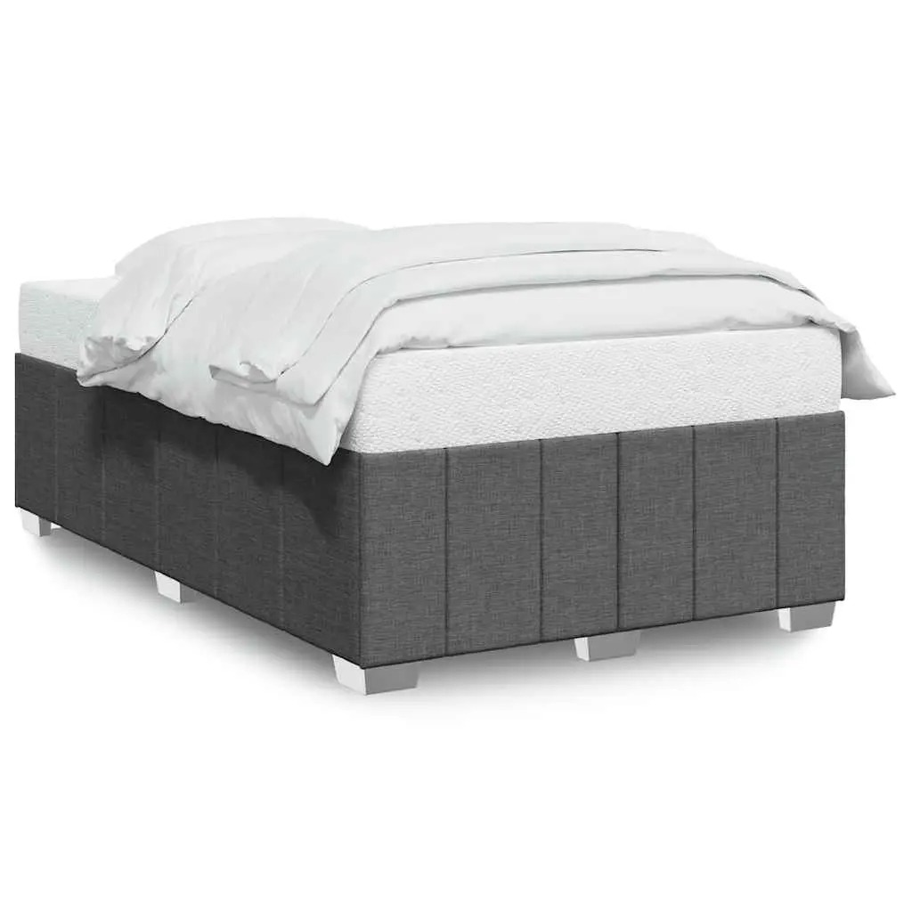 Bed Frame without Mattress Dark Grey Double Fabric 3284889 - Furniture