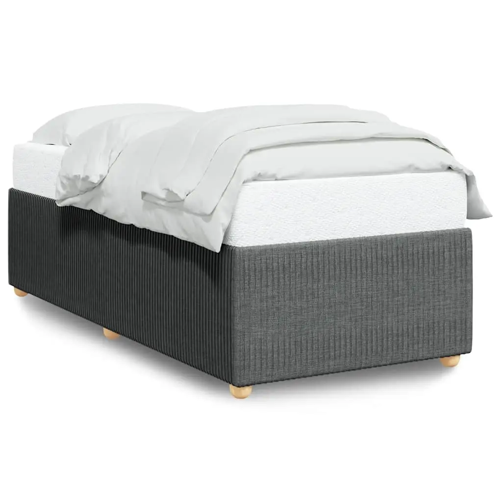 Bed Frame without Mattress Dark Grey King Single Fabric 3285074 - Furniture