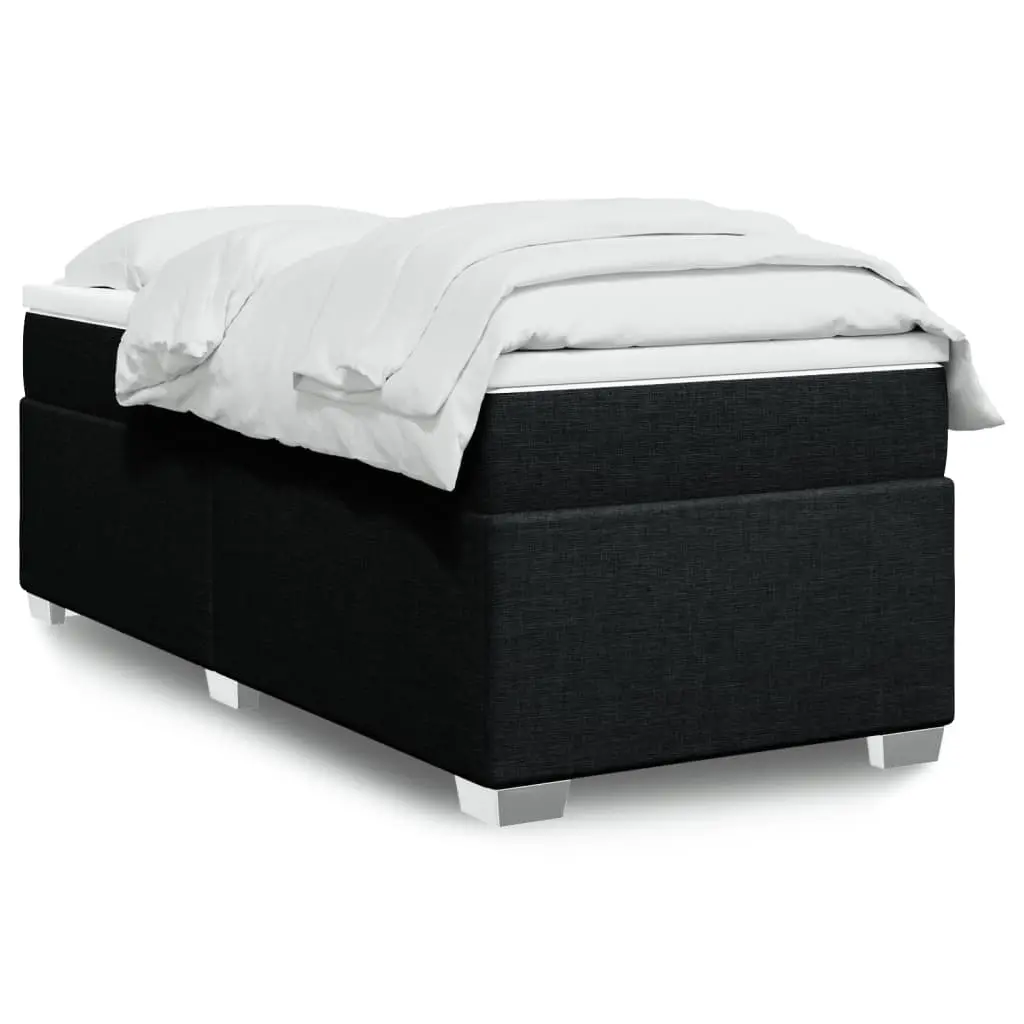Box Spring Bed with Mattress Black King Single Fabric 3285180 - Furniture