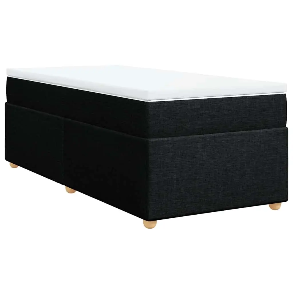 Box Spring Bed with Mattress Black King Single Fabric 3285423 - Furniture