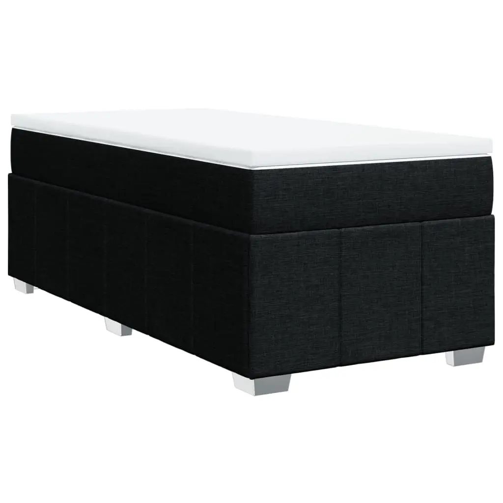 Box Spring Bed with Mattress Black King Single Fabric 3285520 - Furniture