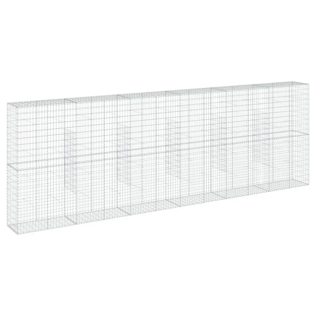Gabion Basket with Cover 600x50x200 cm Galvanised Iron 3295171 - Home & Garden