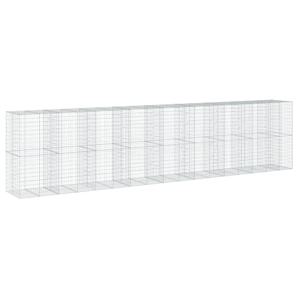 Gabion Basket with Cover 850x100x200 cm Galvanised Iron 3295240 - Home & Garden