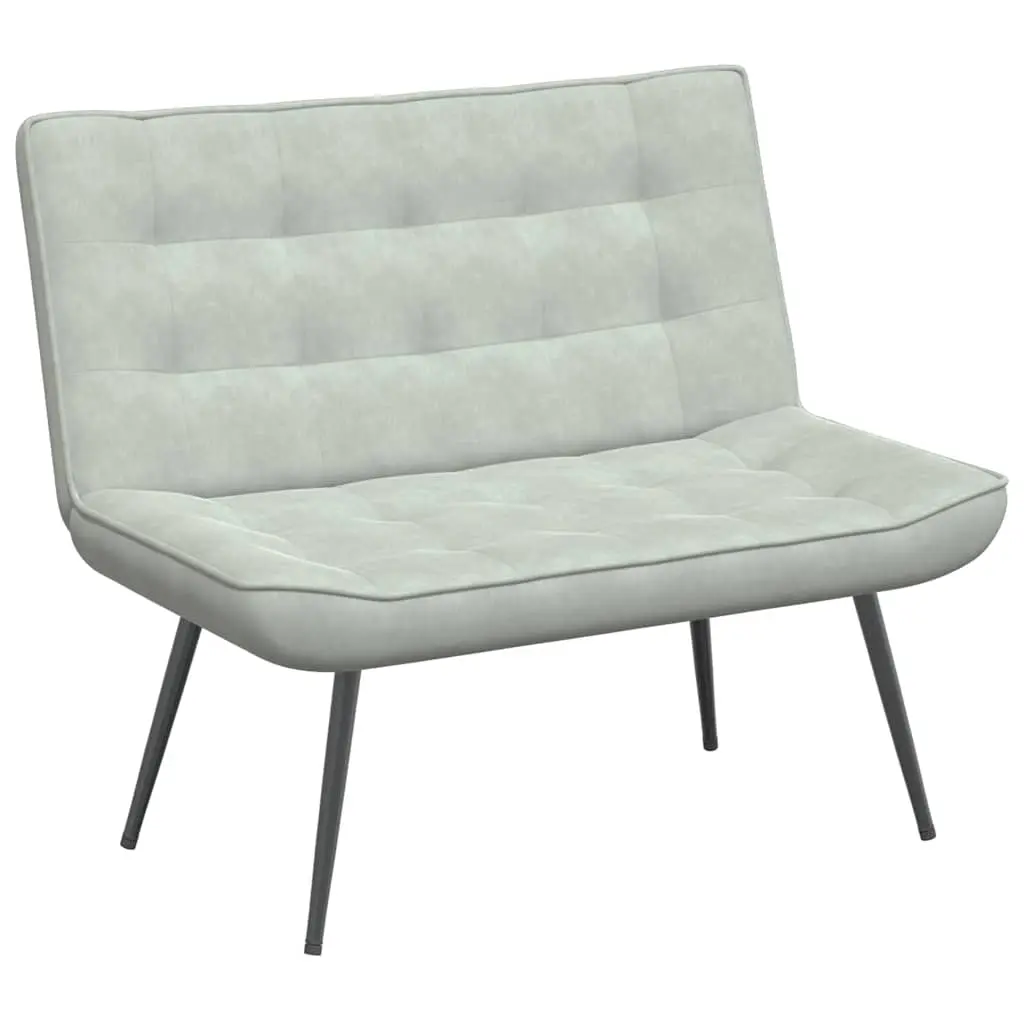 Bench Light Grey 110x74x84 cm Velvet 4012337 - Furniture