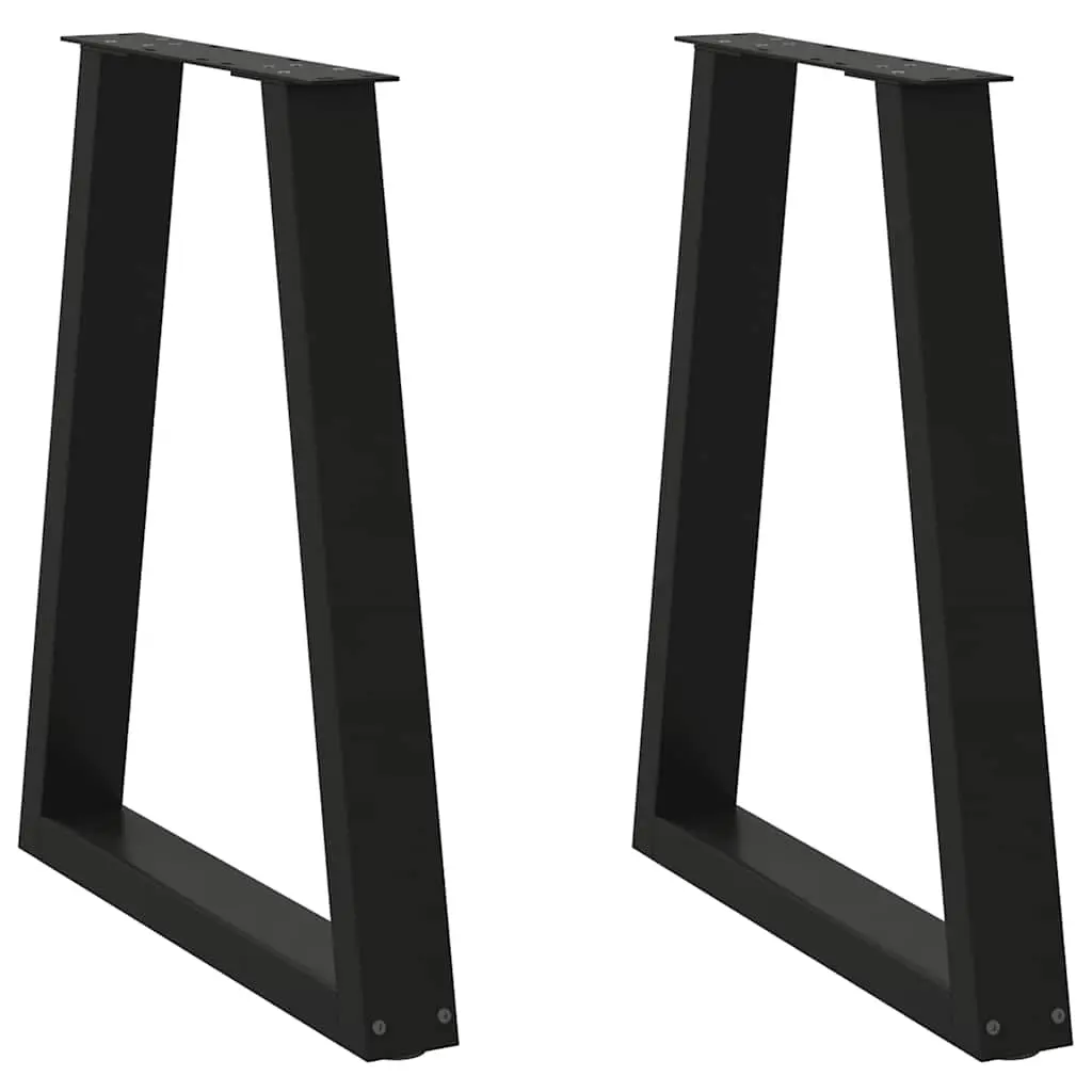 Dining Table Legs V-Shape 2 pcs Black 50x(72-73.3) cm Steel 4012560