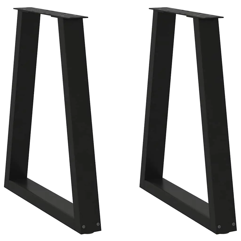 Dining Table Legs V-Shape 2 pcs Black 60x(72-73.3) cm Steel 4012564