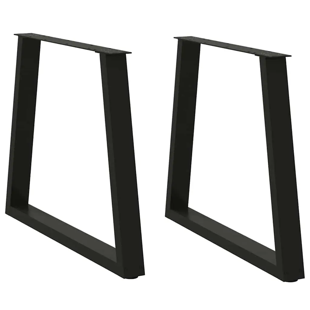 Dining Table Legs V-Shape 2 pcs Black 80x(72-73.3) cm Steel 4012572