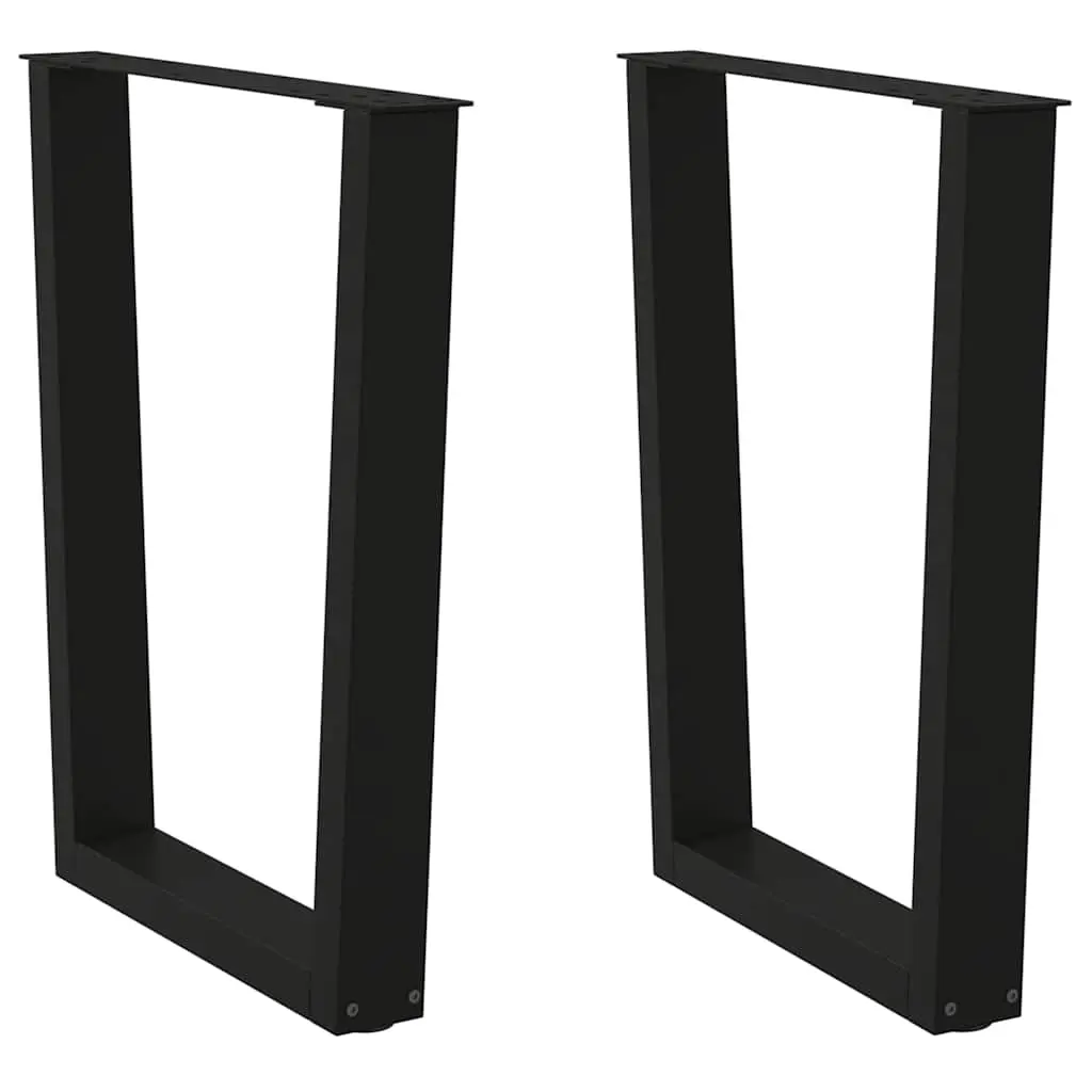 Dining Table Legs V-Shape 2 pcs Black 60x(72-73.3) cm Steel 4012640
