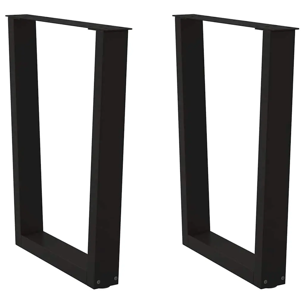 Dining Table Legs V-Shape 2 pcs Black 70x(72-73.3) cm Steel 4012644