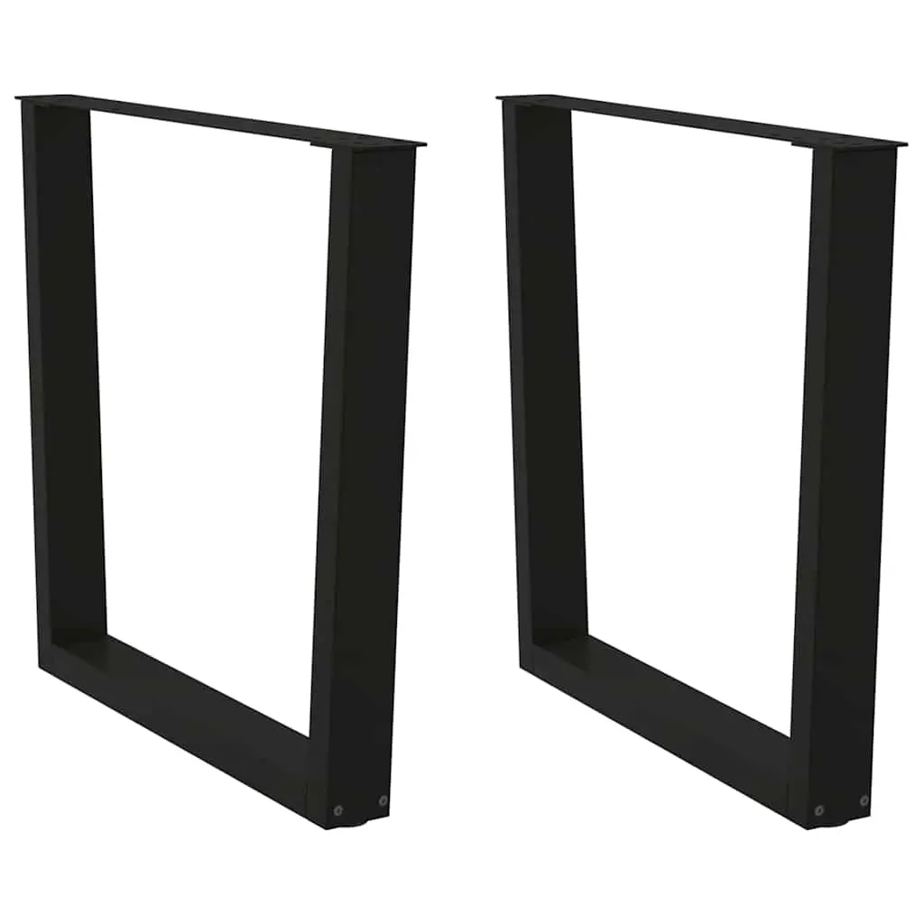 Dining Table Legs V-Shape 2 pcs Black 80x(72-73.3) cm Steel 4012648