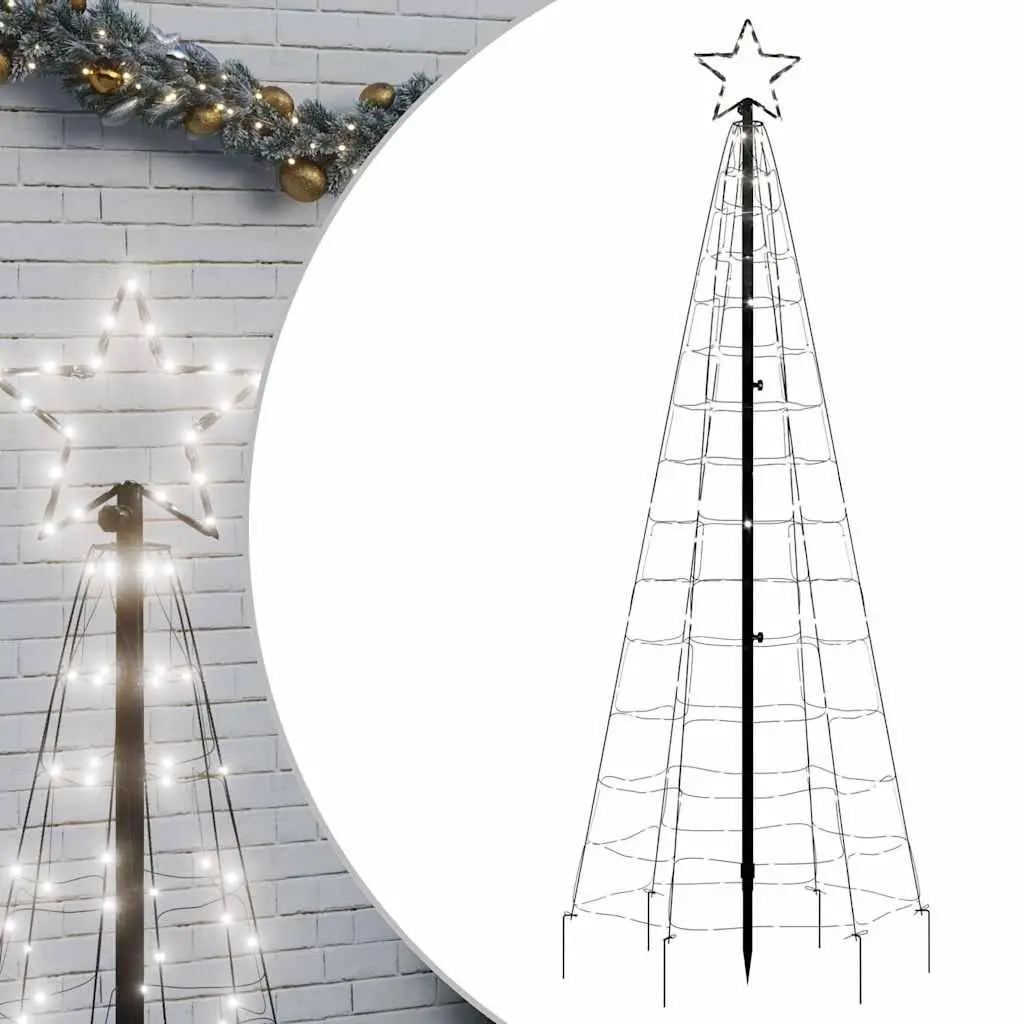 LED Christmas Tree with Spikes 220 LEDs Cold White 180 cm 3307642 - Home & Garden
