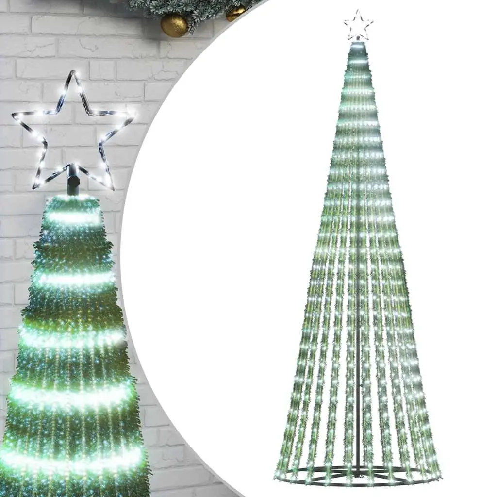 LED Christmas Tree 475 LEDs Cold White 250 cm 4016462 - Up to 60% Off Christmas Decoration Specials
