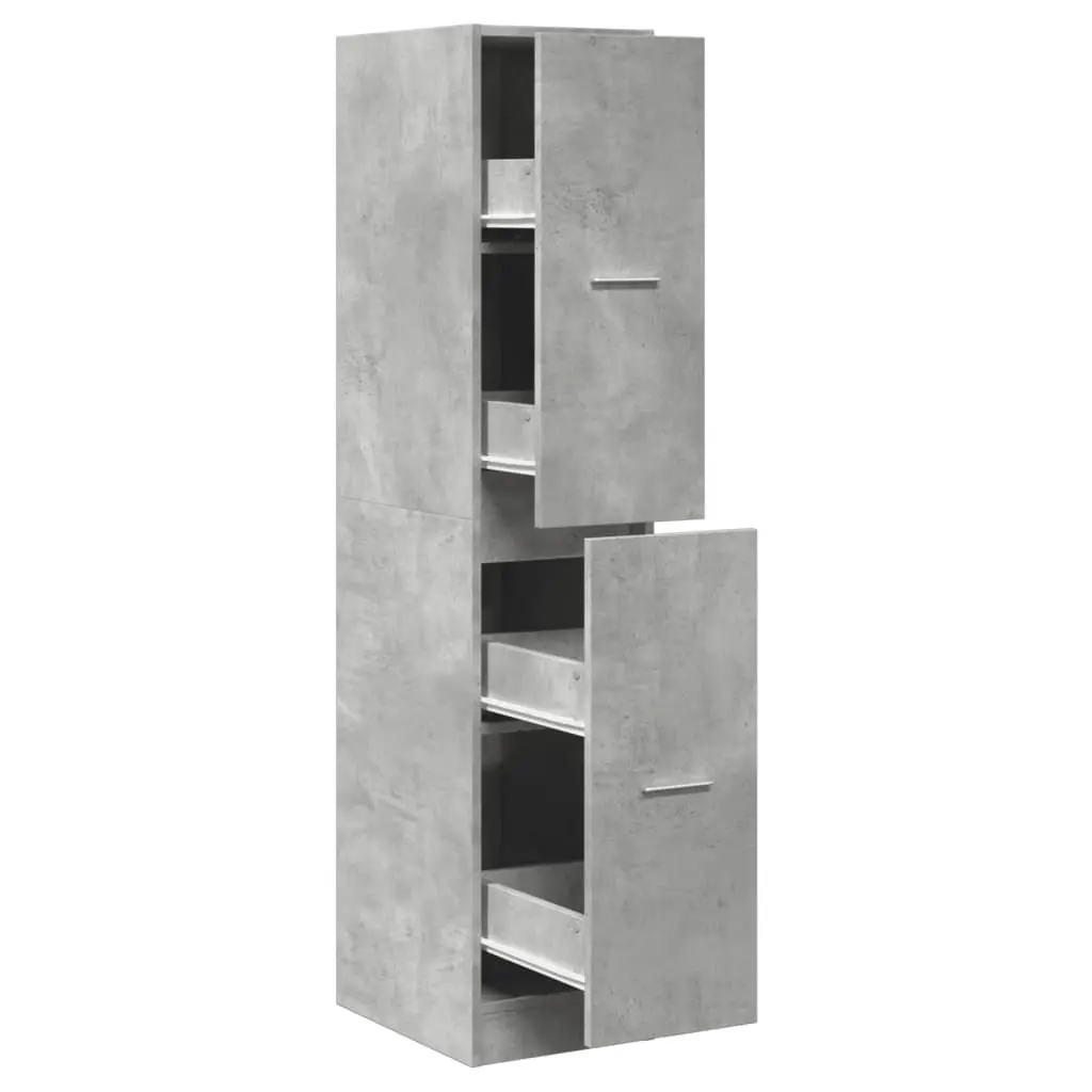 Apothecary Cabinet Concrete Grey 30x41x144.5 cm Engineered Wood 855172 - Furniture
