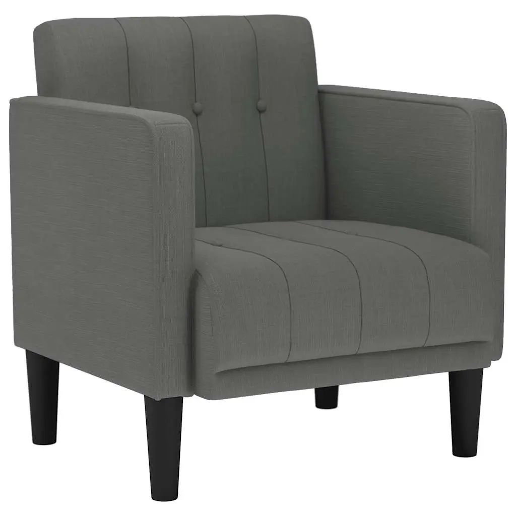 Sofa Chair with Armrests Dark Grey 53 cm Fabric 4100544 - Furniture