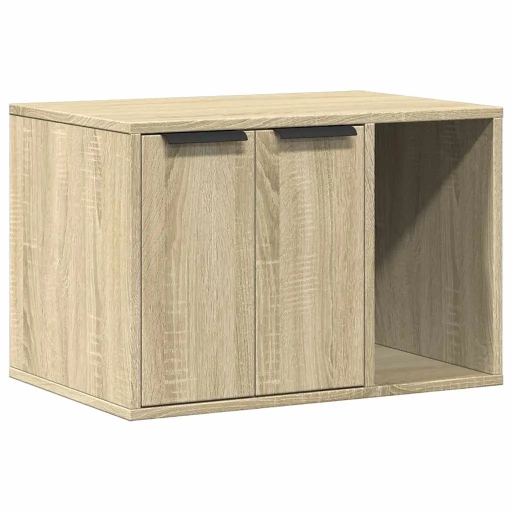 Cat Litter Box Enclosure Sonoma Oak 60x40x40 cm Engineered Wood 857726 - Pets