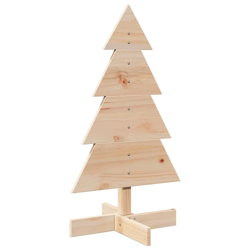 Wooden Christmas Tree for Decoration 80 cm Solid Wood Pine 858183 - Home & Garden