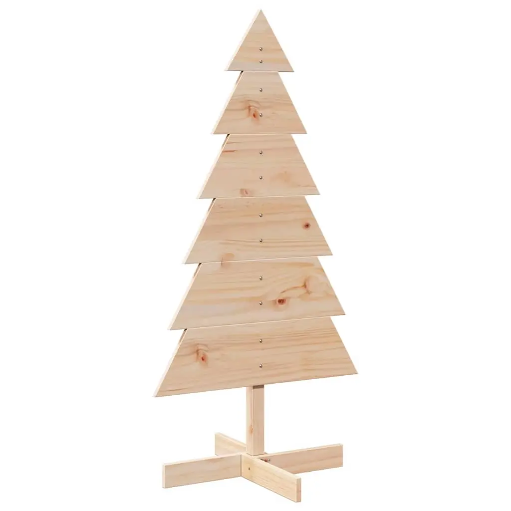 Wooden Christmas Tree for Decoration 120 cm Solid Wood Pine 858189 - Home & Garden