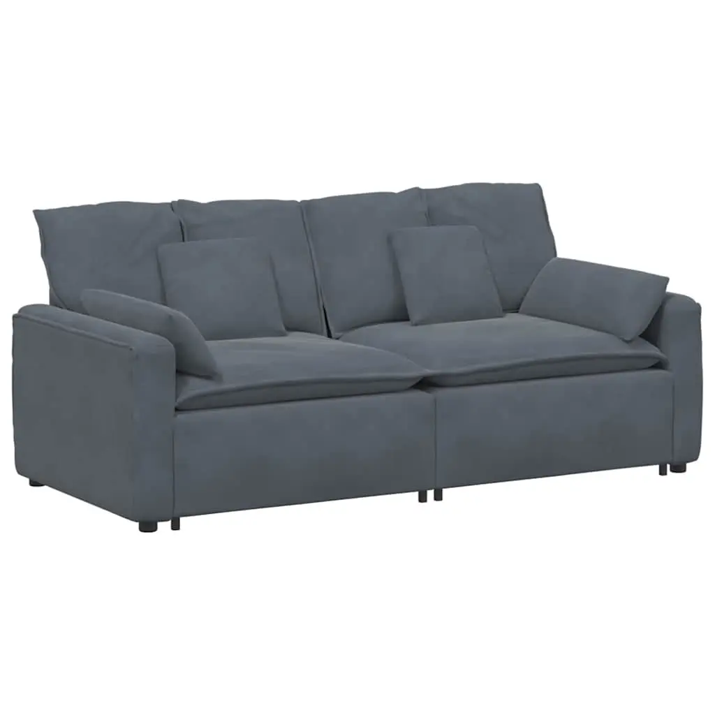 Modular Sofa with Cushions Dark Grey 3321130 - Furniture