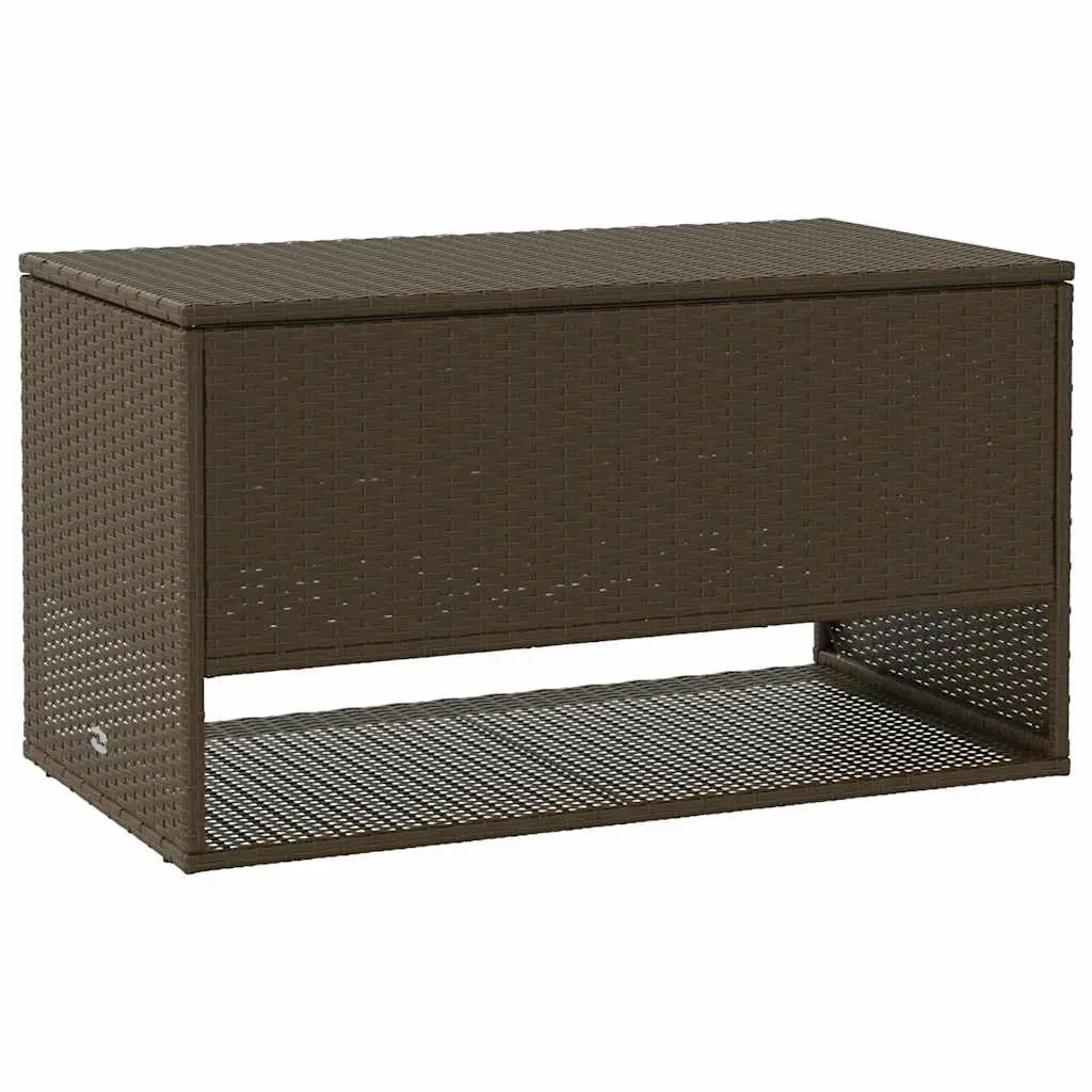 Outdoor Cushion Box Brown 100x55x55.5 cm Poly Rattan 4104142 - Furniture
