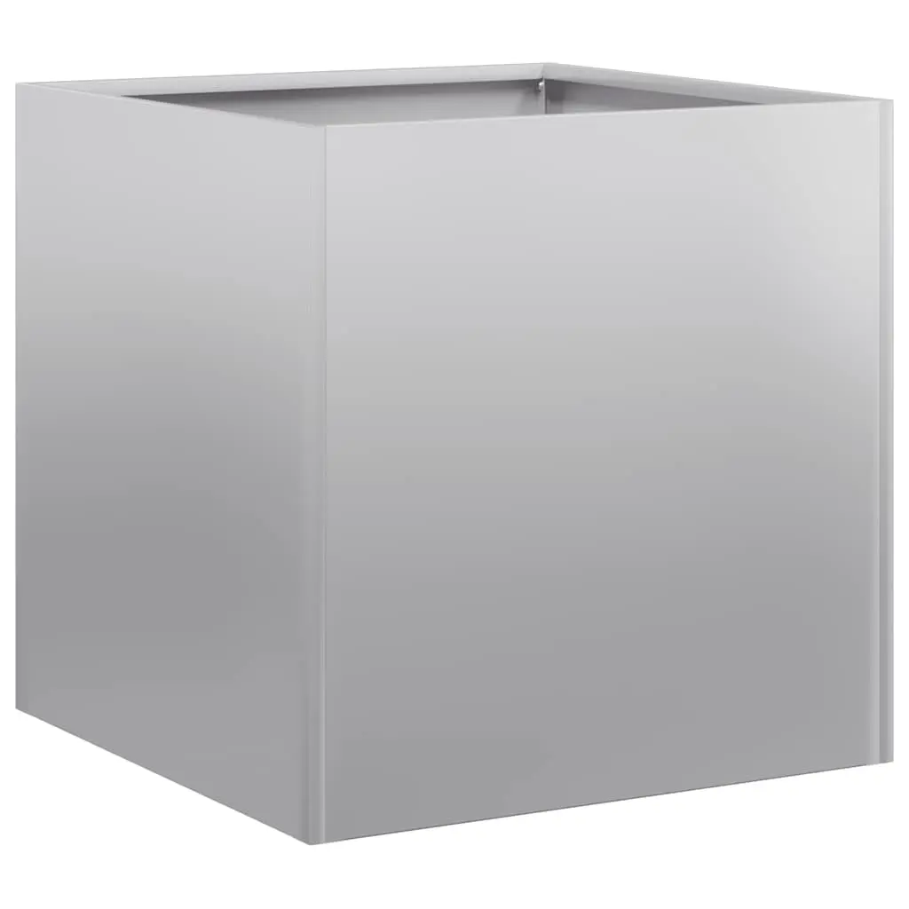 Planter 40x40x40 cm Galvanised Steel 860666 - Home & Garden