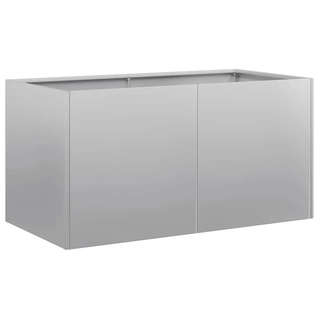 Planter 80x40x40 cm Galvanised Steel 860673 - Home & Garden
