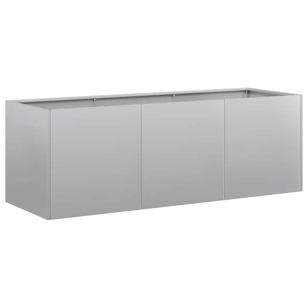 Planter 120x40x40 cm Galvanised Steel 860680 - Home & Garden