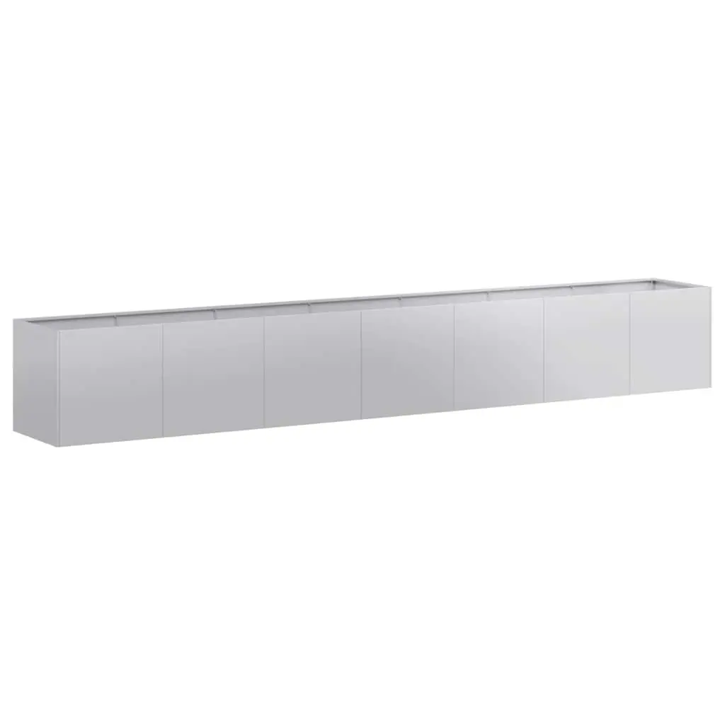Planter 280x40x40 cm Galvanised Steel 860694 - Home & Garden